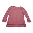 Playera Ralph Lauren Manga 3/4 Mediana M Coral Rayada