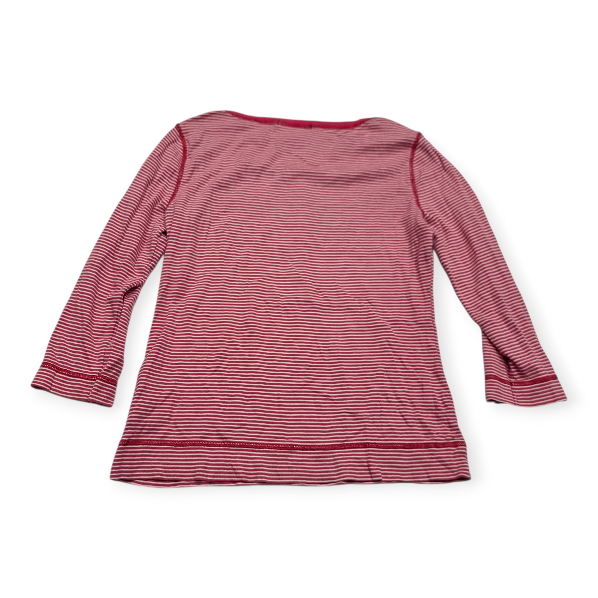 Playera Ralph Lauren Manga 3/4 Mediana M Coral Rayada