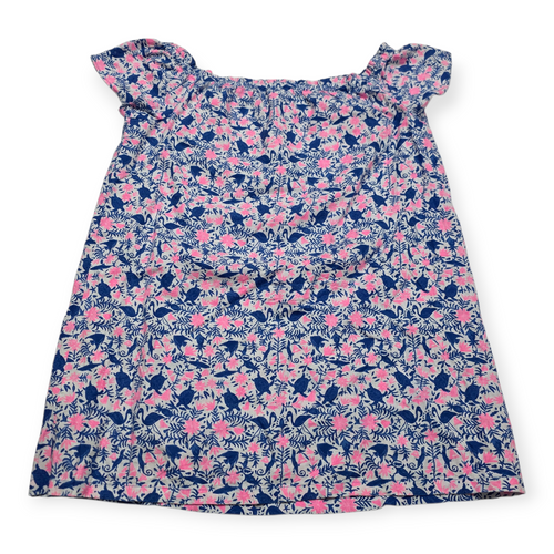 Blusa Vineyard Vines Grande L Azul Con Rosa Fosforescente