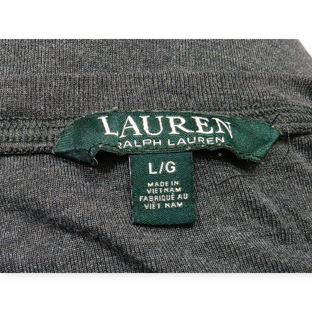 Playera Ralph Lauren Gris Oscuro De Mujer L Coderas Cafe