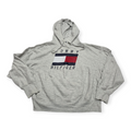 Sudadera Tommy Hilfiger De Mujer Xl Gris Claro Con Gorro