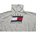 Sudadera Tommy Hilfiger De Mujer Xl Gris Claro Con Gorro