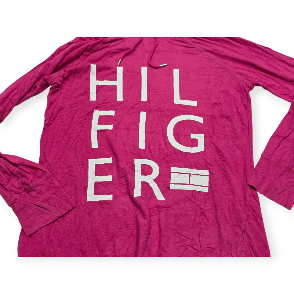Sudadera Ligera Con Gorro Tommy Hilfiger Xgrande Xl Fucsia