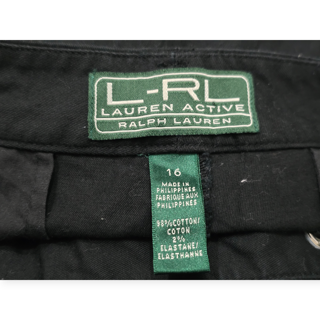 Bermuda Ralph Lauren Active De Mujer Color Negro Talla 16