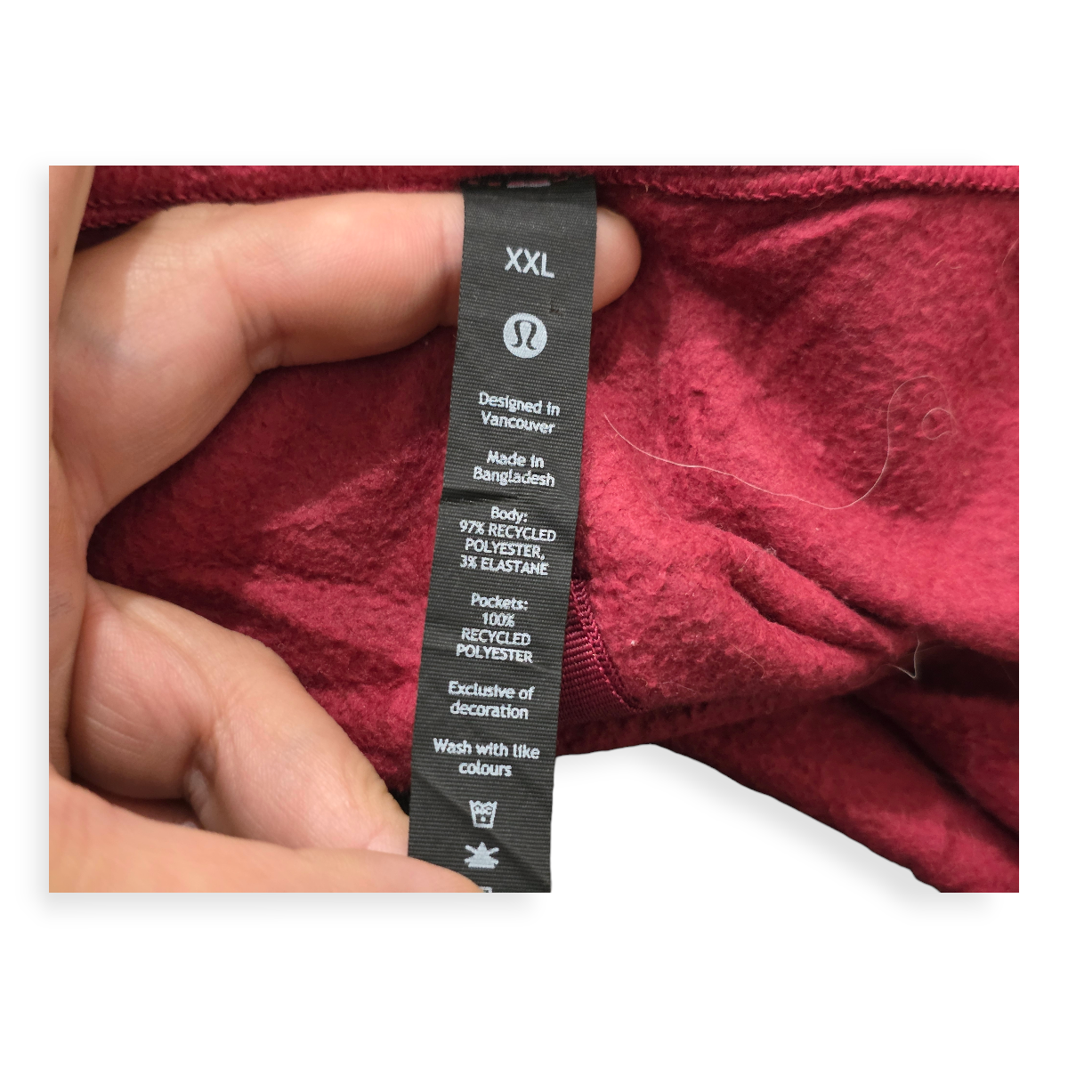Chamarra Polar Lululemon De Mujer Xxl Color Vino