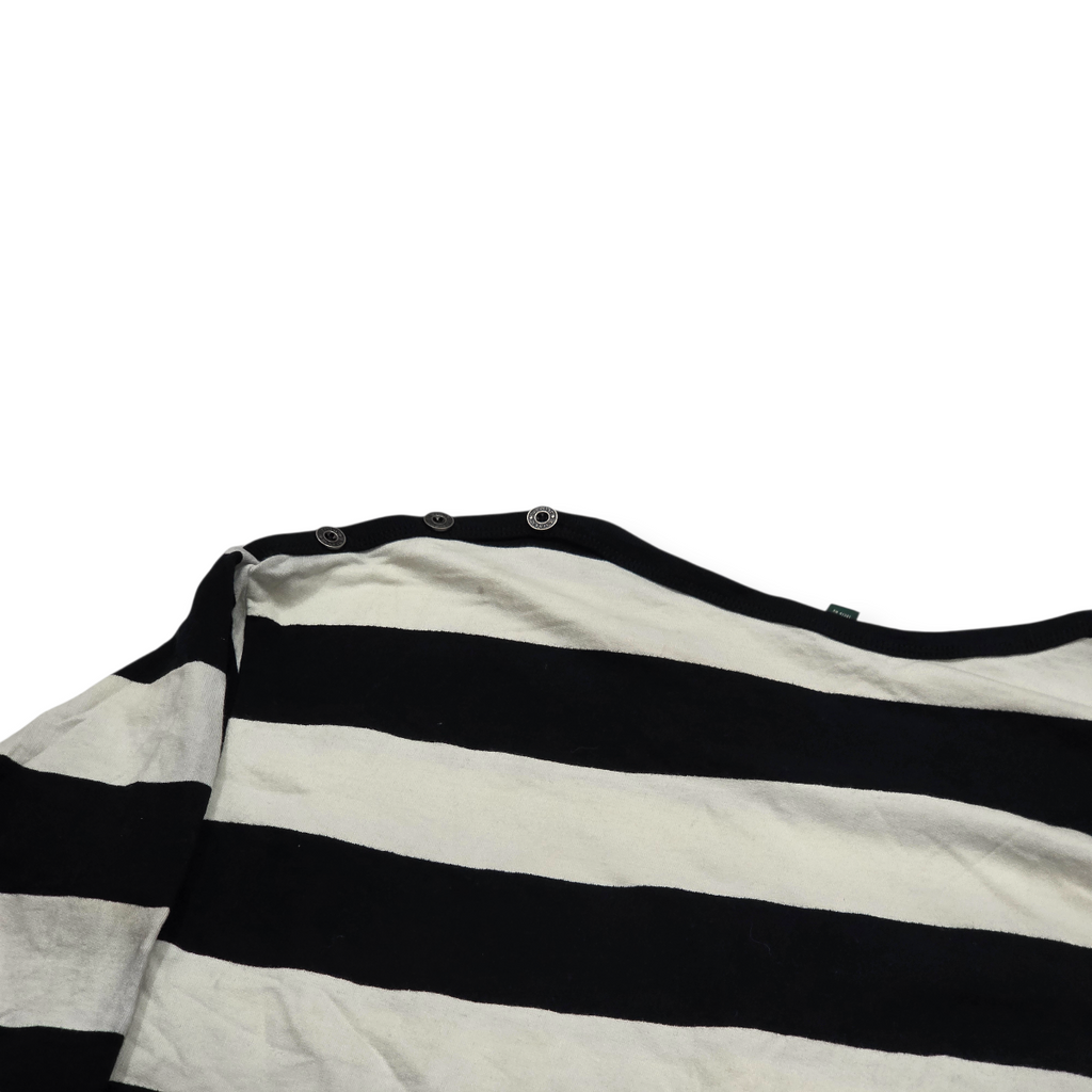 Blusa Ralph Lauren De Mujer 2x Negro/blanco Rayada