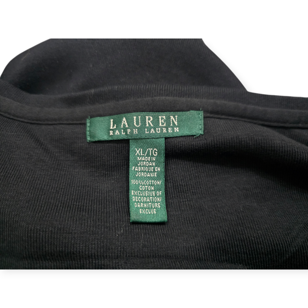 Vestido Ralph Lauren Extra Grande Manga 3/4 Color Negro