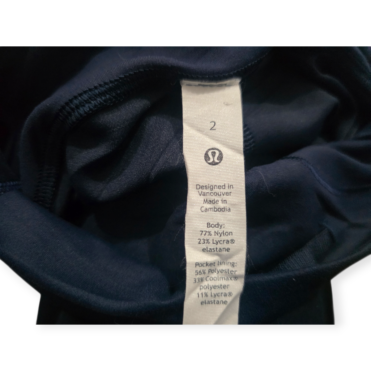 Biker Lululemon Azul Marino Talla 2