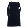 Vestido Ralph Lauren Azulmarinodetalles Doradosmanga Largaxs