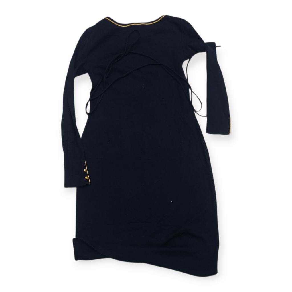 Vestido Ralph Lauren Azulmarinodetalles Doradosmanga Largaxs