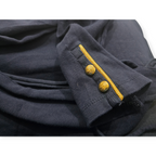 Vestido Ralph Lauren Azulmarinodetalles Doradosmanga Largaxs