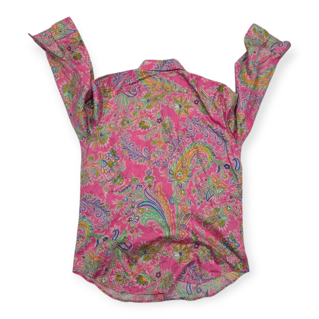 Camisa Ralph Lauren Mujer Chicas Rosa Con Figuras Manga 3/4