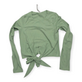 Top Lululemon Mujer Verde Salvia Manga Larga Con Nudo Ajusta