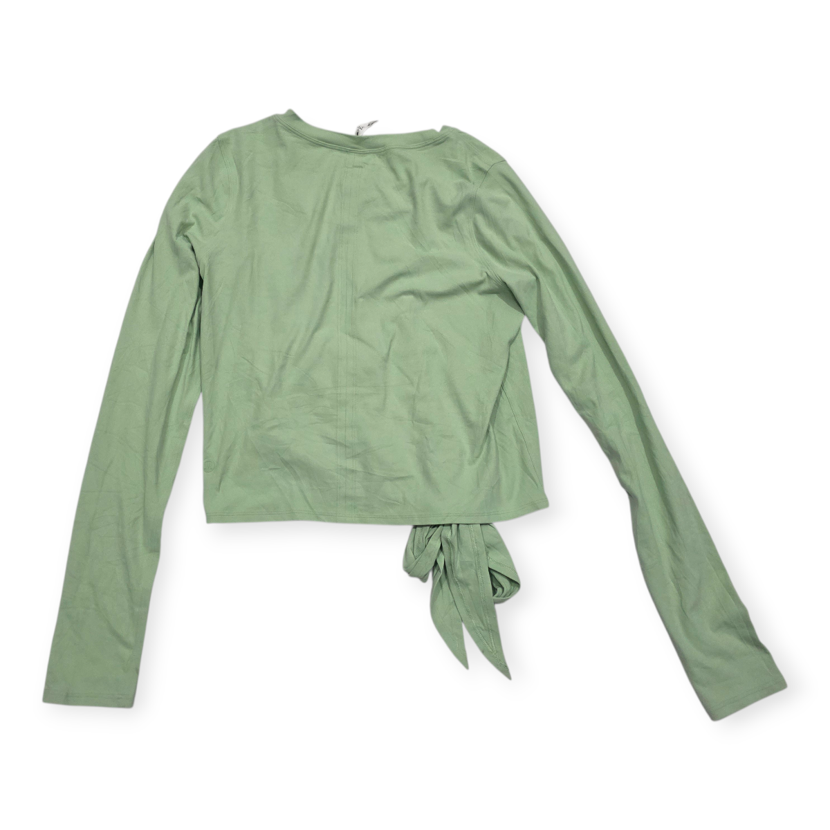 Top Lululemon Mujer Verde Salvia Manga Larga Con Nudo Ajusta