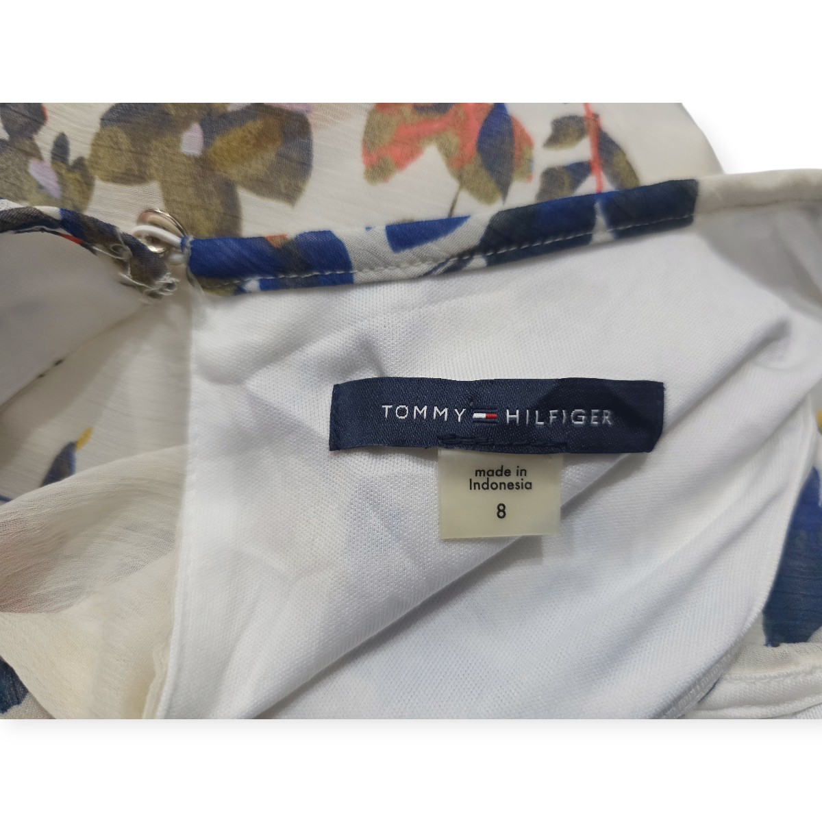 Vestido Casual Tommy Hilfiger Floral Sin Mangas Talla 8 (