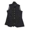 Blusa Tommy Hilfiger Sin Mangas Mediana M Negra Con Circulo