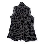 Blusa Tommy Hilfiger Sin Mangas Mediana M Negra Con Circulo