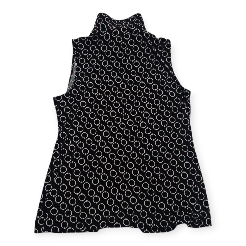 Blusa Tommy Hilfiger Sin Mangas Mediana M Negra Con Circulo
