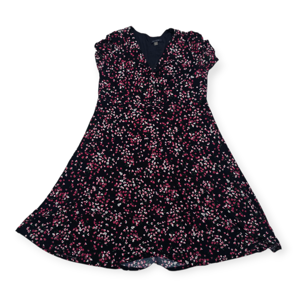 Vestido Tommy Hilfiger Floreado Mujer Manga Corta Talla 16