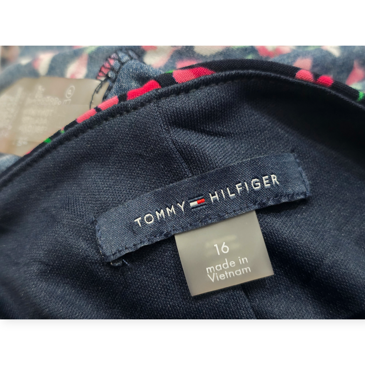 Vestido Tommy Hilfiger Floreado Mujer Manga Corta Talla 16