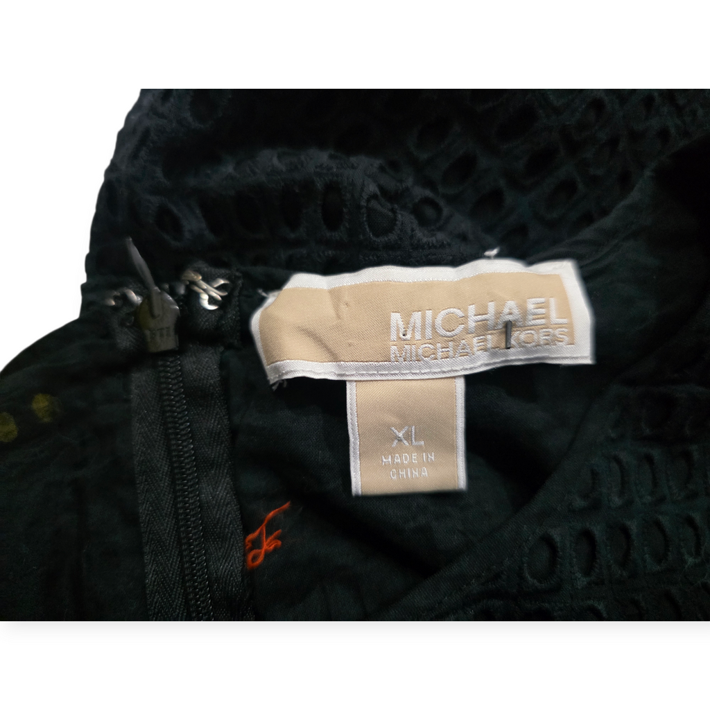 Vestido Michael Kors Negro Recto Cintura Ajustable Talla Xl