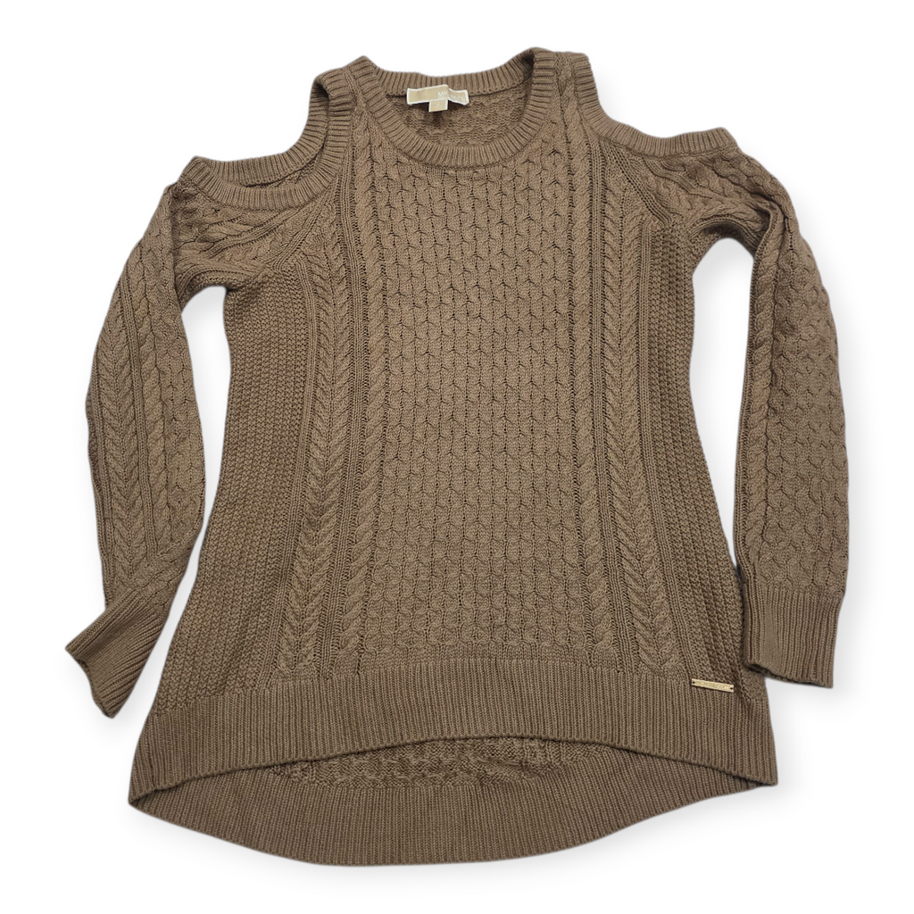 Sueter Michael Kors Hombros Descubiertos Cafe De Mujer Chico