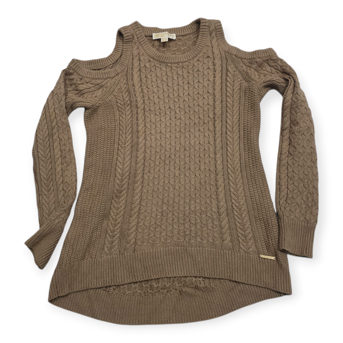 Sueter Michael Kors Hombros Descubiertos Cafe De Mujer Chico