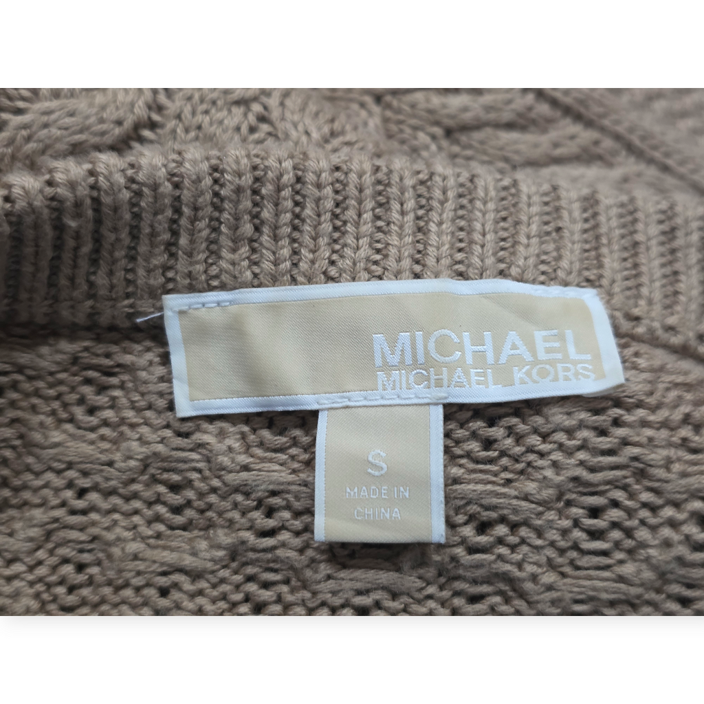 Sueter Michael Kors Hombros Descubiertos Cafe De Mujer Chico