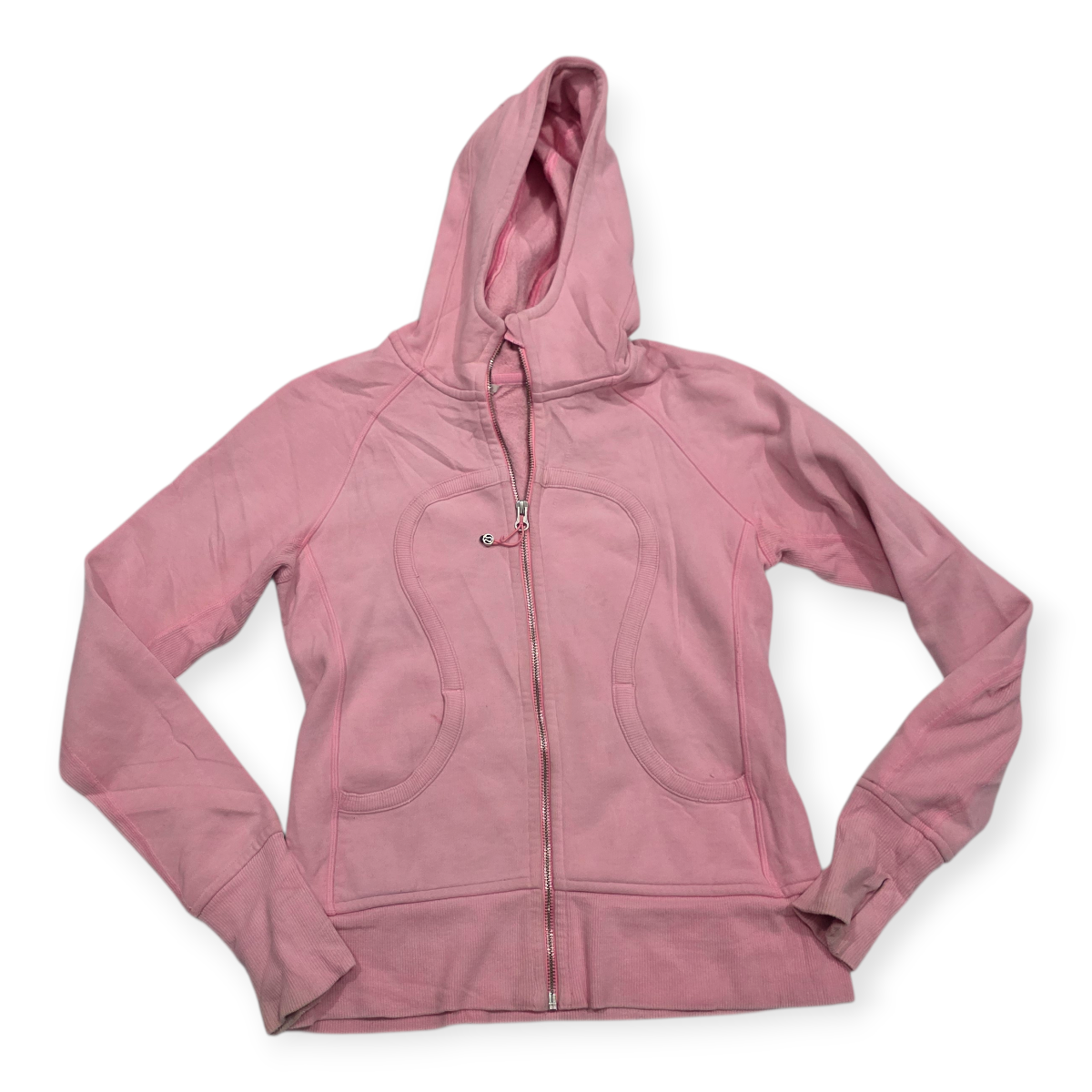 Sudadera Lululemon Rosa Con Cierre Capucha Afelpada Talla 6 (Usado)