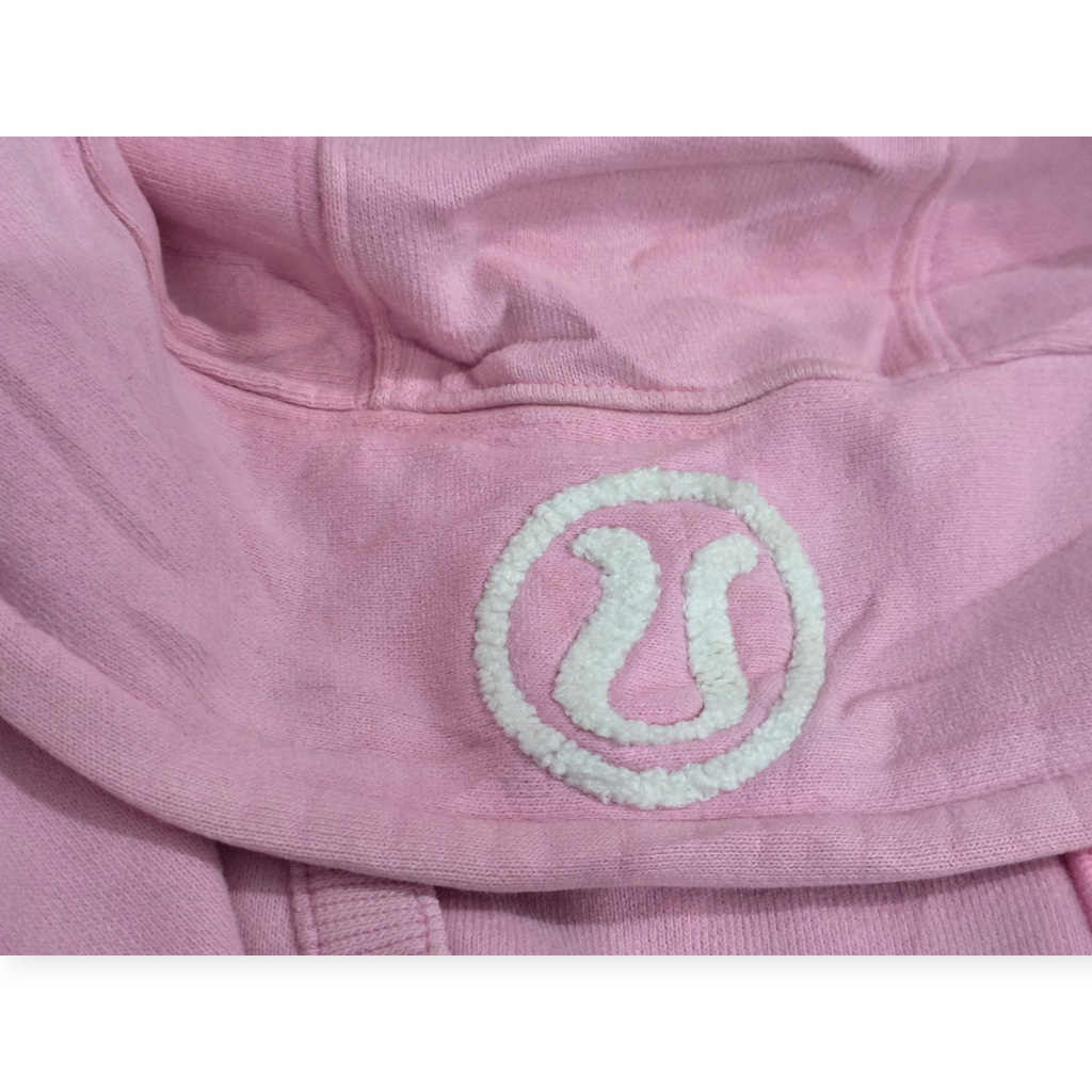 Sudadera Lululemon Rosa Con Cierre Capucha Afelpada Talla 6 (Usado)