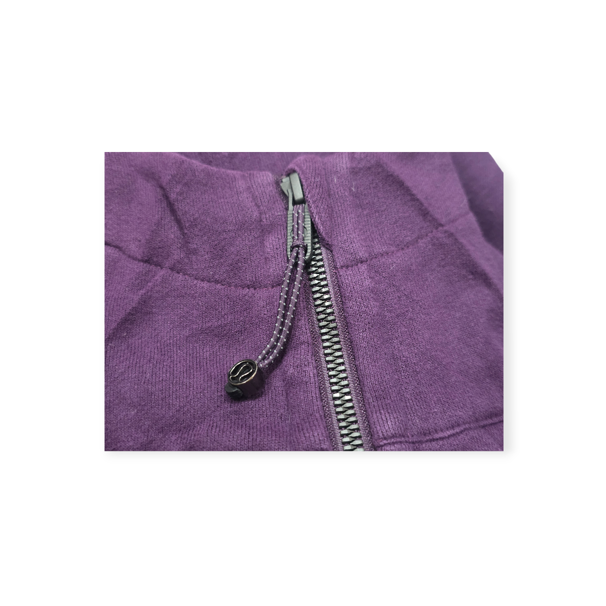 Sudadera Lululemon Morada Cierre Y Capucha Afelpada Talla 8