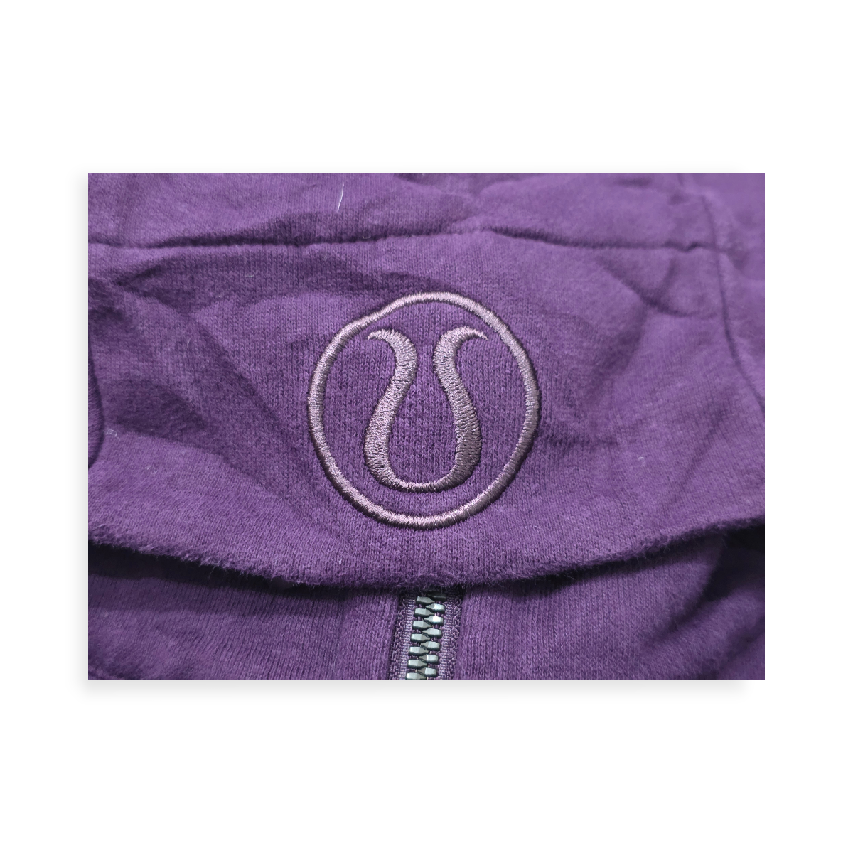 Sudadera Lululemon Morada Cierre Y Capucha Afelpada Talla 8