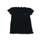 Playera Ralph Lauren Sport De Mujer G Negro Con Pony Blanco