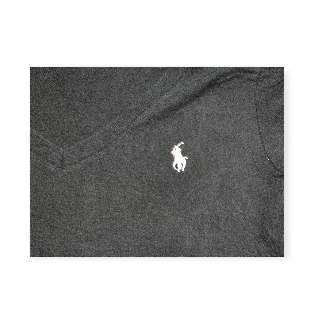 Playera Ralph Lauren Sport De Mujer G Negro Con Pony Blanco