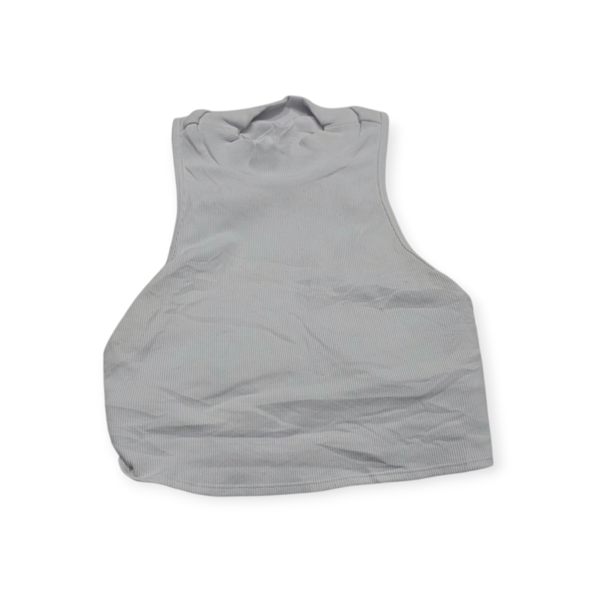 Crop Top Alo De Mujer Grande L Color Blanco Sin Mangas Blanco L