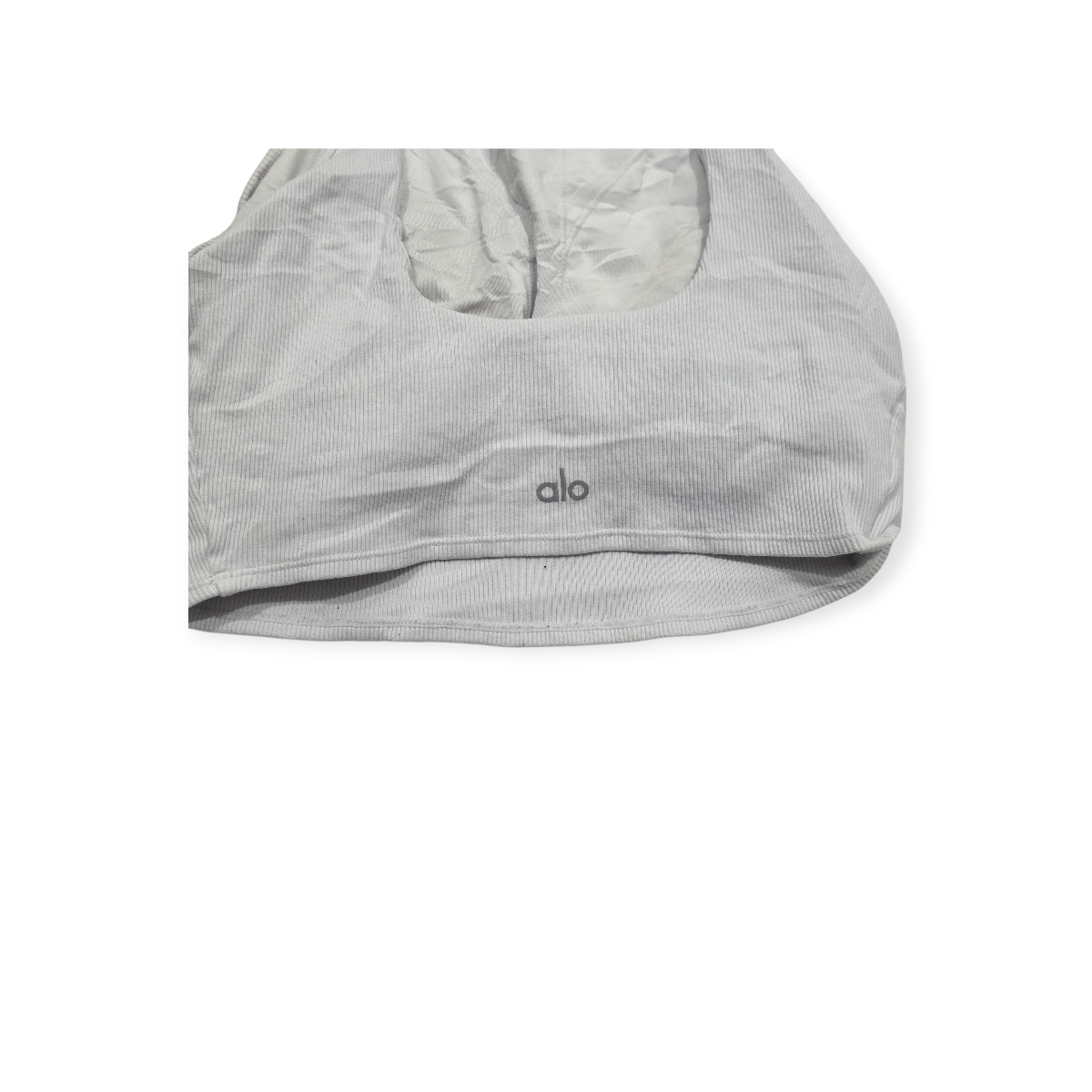 Crop Top Alo De Mujer Grande L Color Blanco Sin Mangas Blanco L
