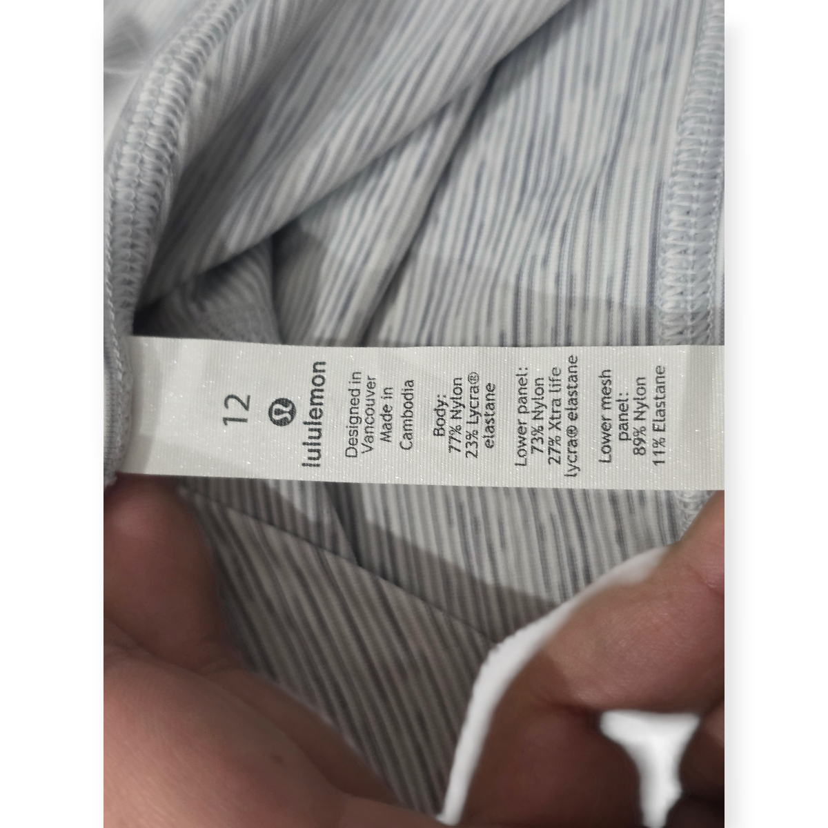 Legging Lululemon Talla 12 Gris Jaspeado