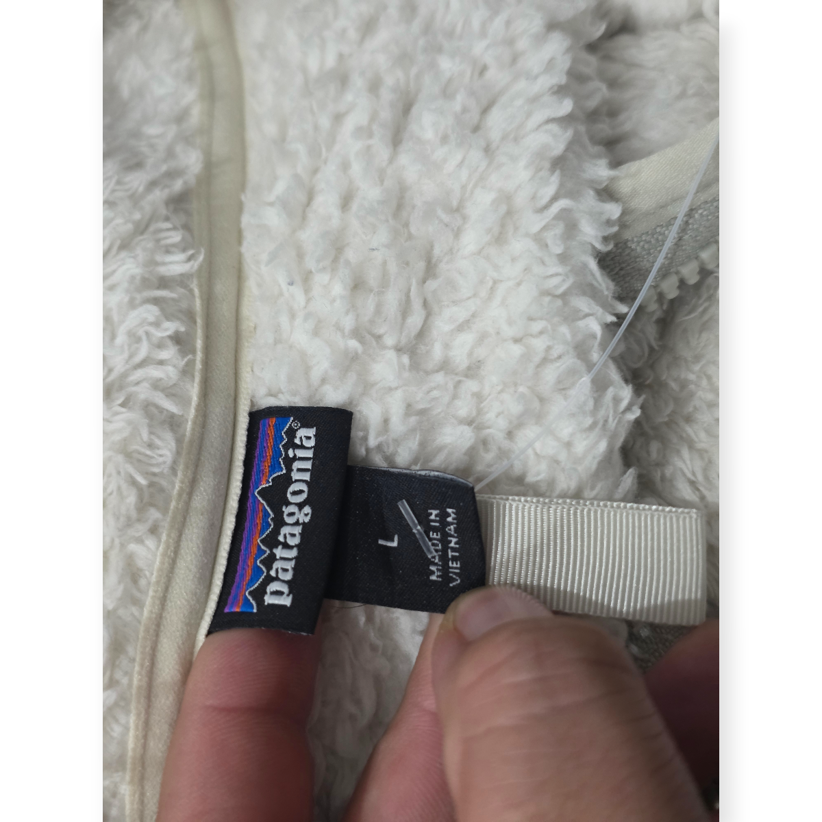 Chamarra Ligera Patagonia Peludita Grande L Color Beige