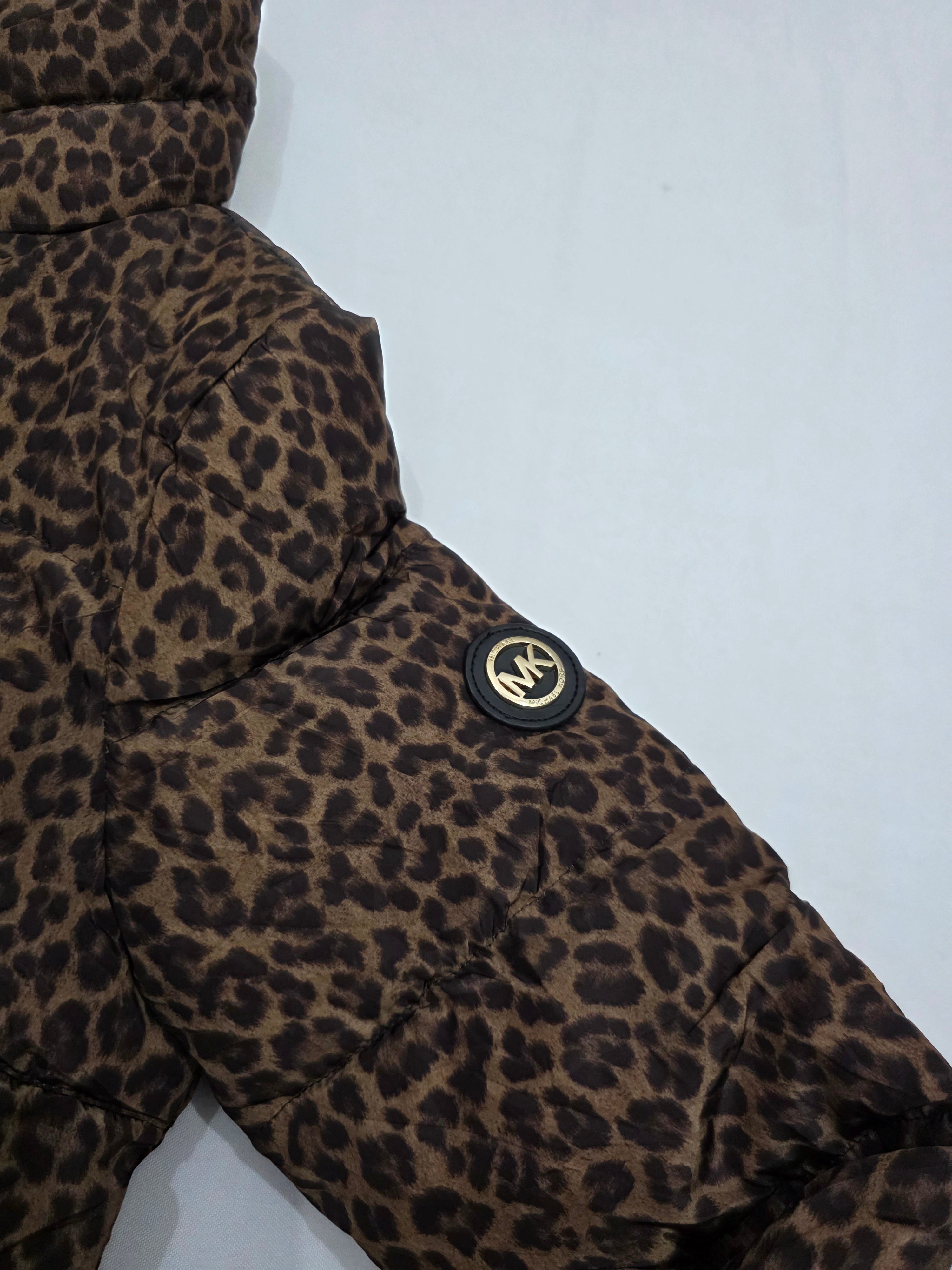 Chamarra Michael Kors Xs Puffacolchada Animal Print Leopardo
