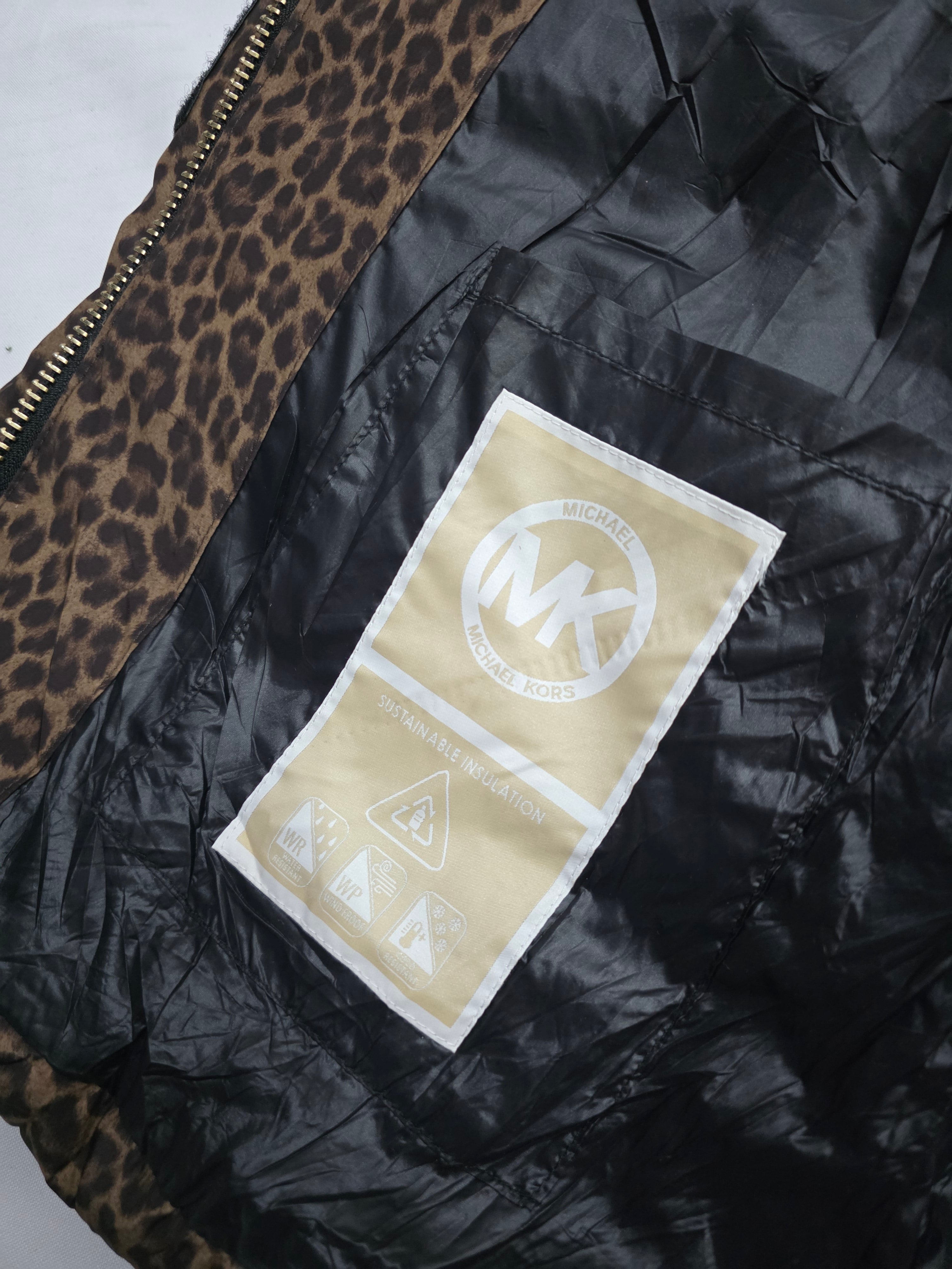 Chamarra Michael Kors Xs Puffacolchada Animal Print Leopardo