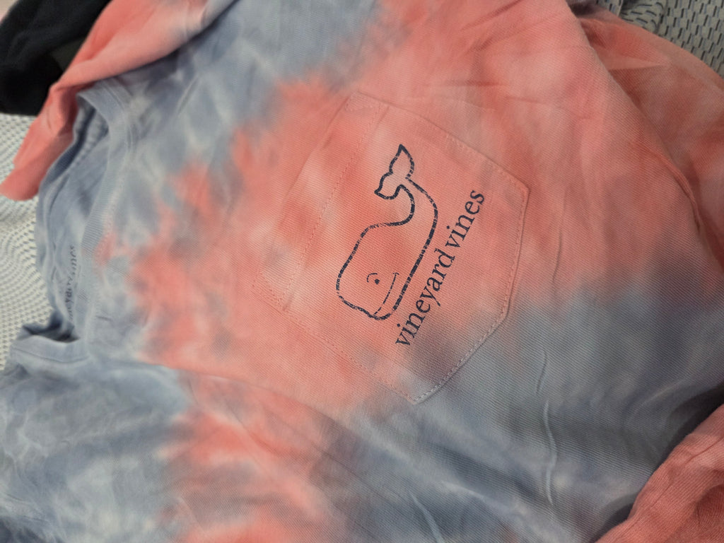 Playera Vineyard Vines De Mujer S Tie Dye Azul Con Naranja