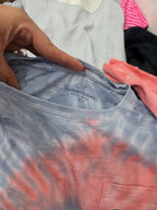 Playera Vineyard Vines De Mujer S Tie Dye Azul Con Naranja