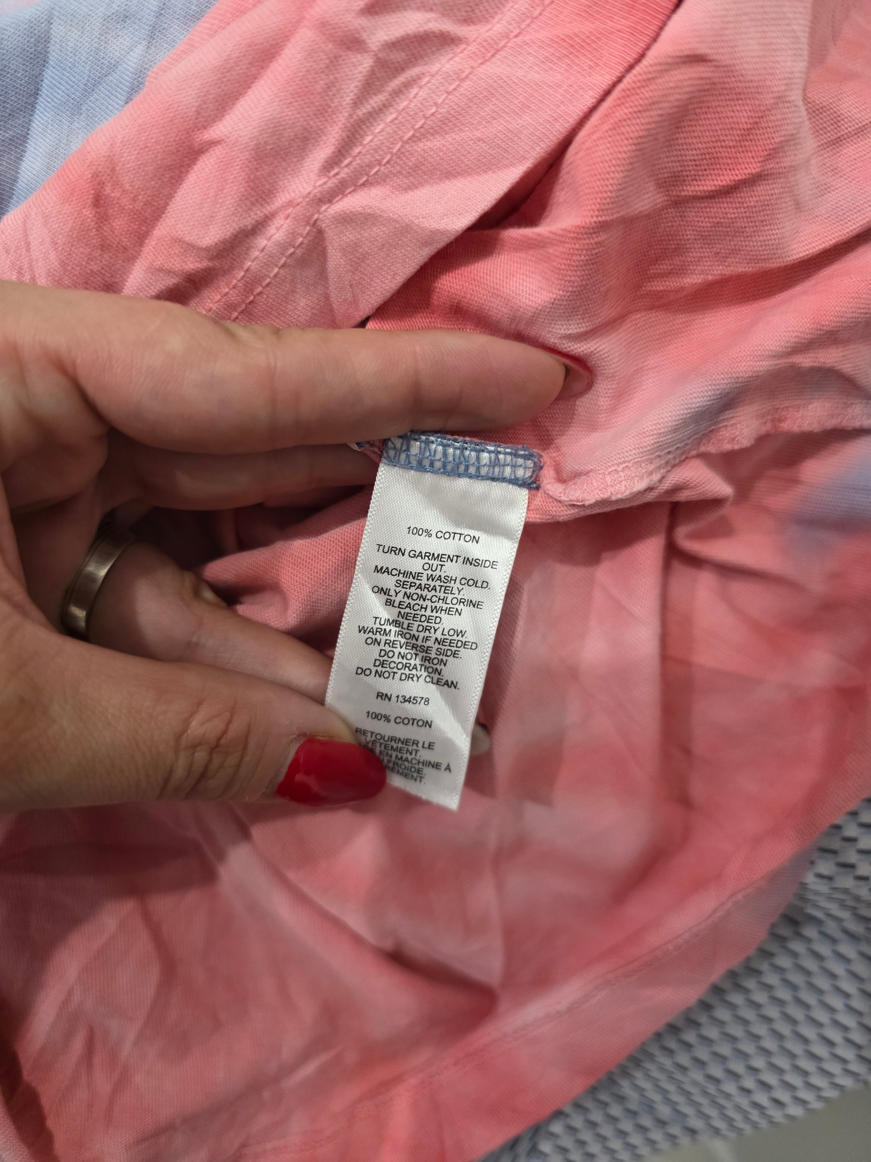 Playera Vineyard Vines De Mujer S Tie Dye Azul Con Naranja