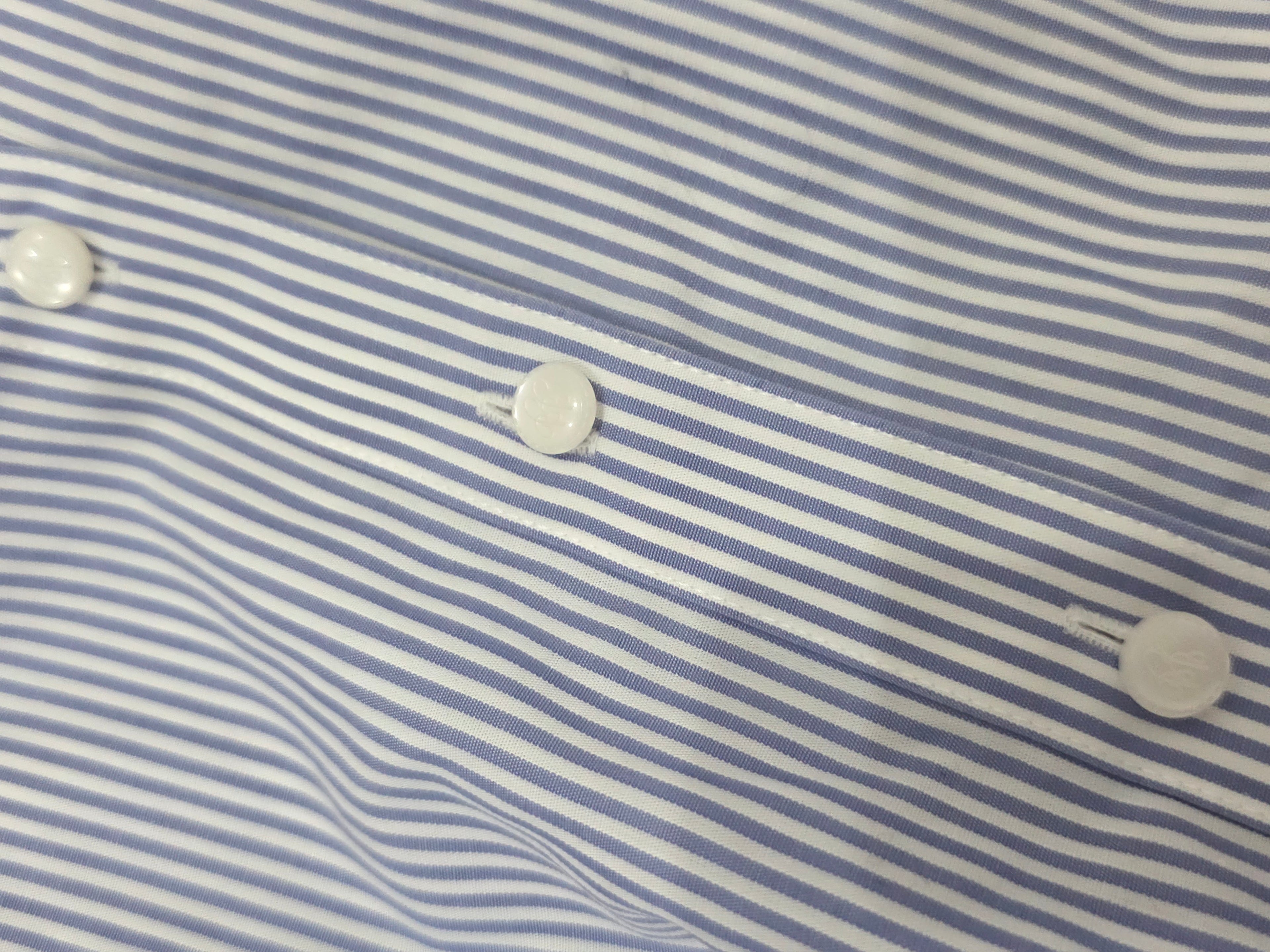 Camisa Brooks Brothers Azul Con Lineas Non Iron Talla 6