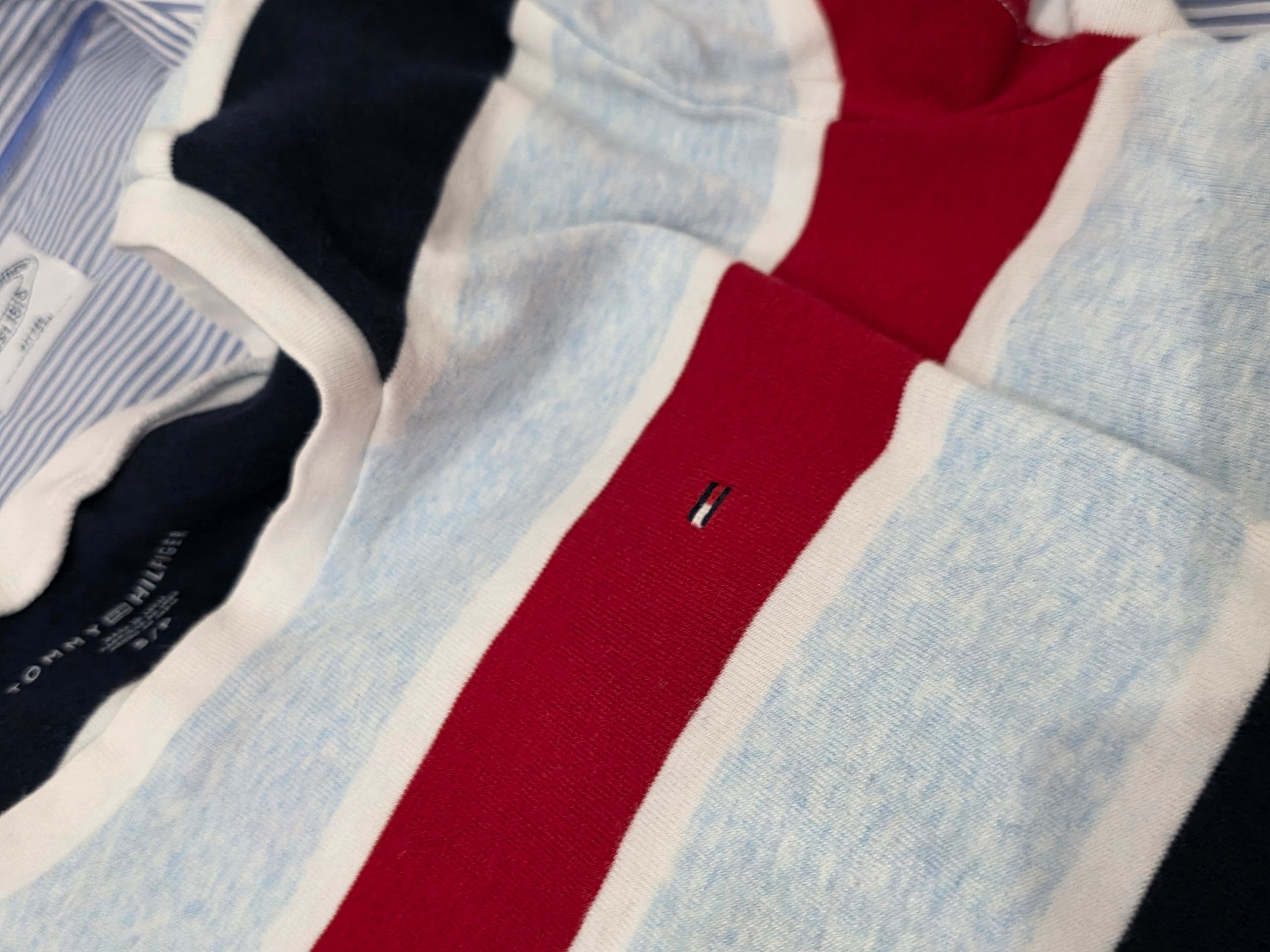 Playera Tommy Hilfiger De Mujer S Manga Corta Azul/rojo