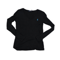 Playera Polo Ralph Lauren S/p Negra Manga Larga Pony Azul