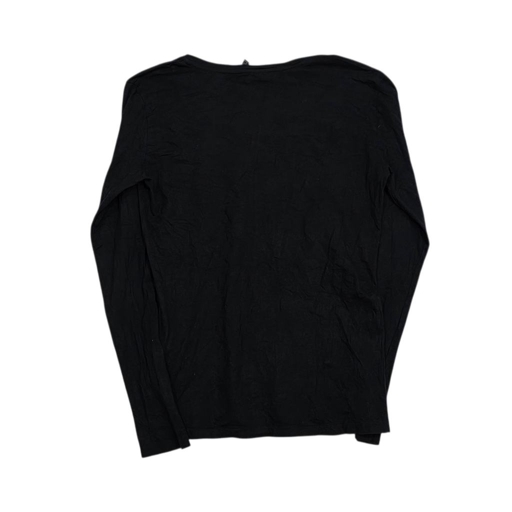 Playera Polo Ralph Lauren S/p Negra Manga Larga Pony Azul