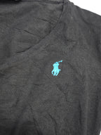 Playera Polo Ralph Lauren S/p Negra Manga Larga Pony Azul
