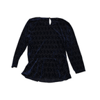 Blusa Ralph Lauren De Mujer De Terciopelo Manga Larga Azul