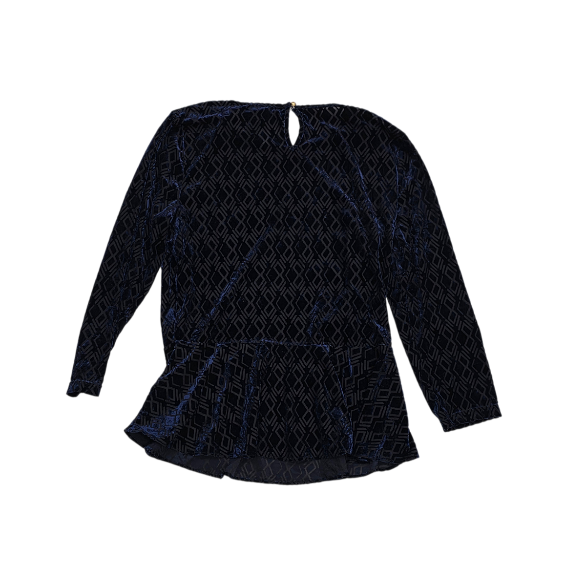 Blusa Ralph Lauren De Mujer De Terciopelo Manga Larga Azul